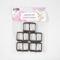 Пряжка проволочная, 4,6 &times; 3,4 см, 38 мм, 5 шт, цвет чёрный никель