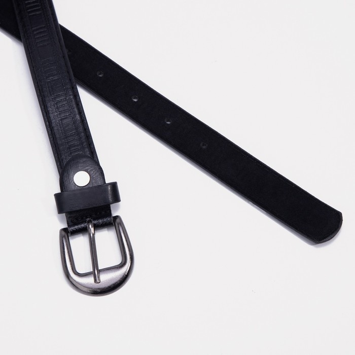 Ремень детский, ширина 2,2 см, винт, пряжка металл, цвет чёрный Ремень детский, ширина 2,2 см, винт, пряжка металл, цвет чёрный