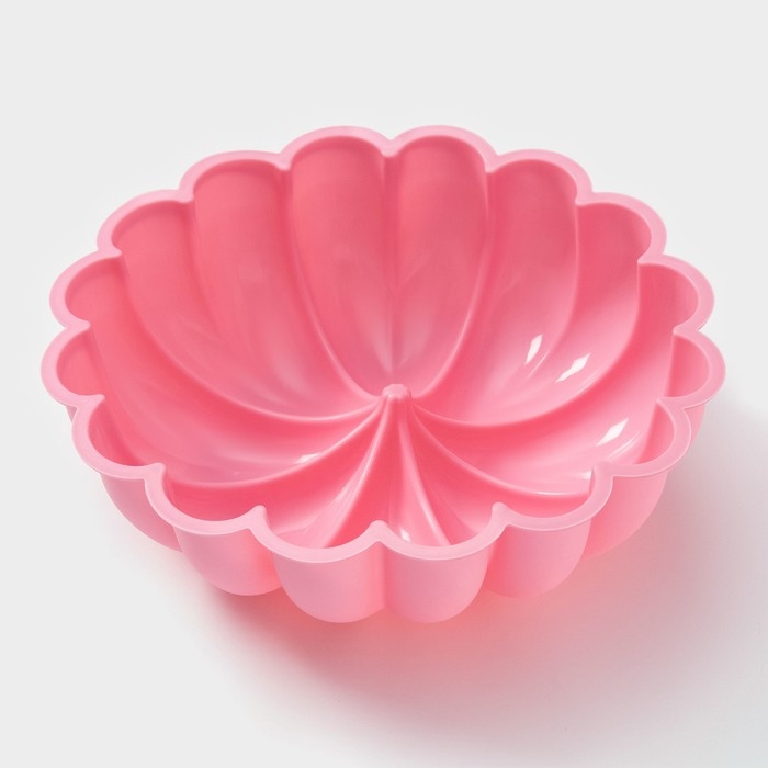 Форма для выпечки Доляна &laquo;Сердца&raquo;, силикон, 24,5&times;24,5&times;8 см, цвет розовый