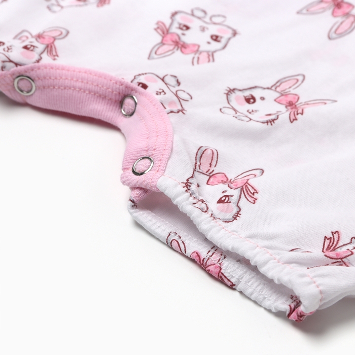 Песочник детский "Алеша", цвет белый/зайчики, рост 74