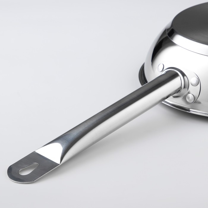 Сковорода &laquo;Общепит&raquo;, d=22 см, толщина корпуса 0,6 мм, дно 3,5 мм, с теплораспределительным слоем, индукция