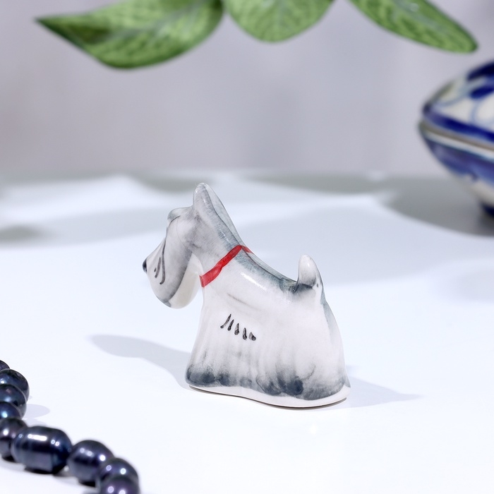 Сувенир "Скотч-терьер", гжель