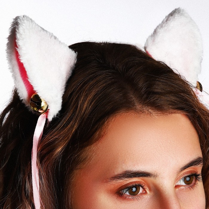 Рюкзак школьный текстильный с ушками на заколках &laquo;Аниме&raquo;, 27х23 см, розовый цвет