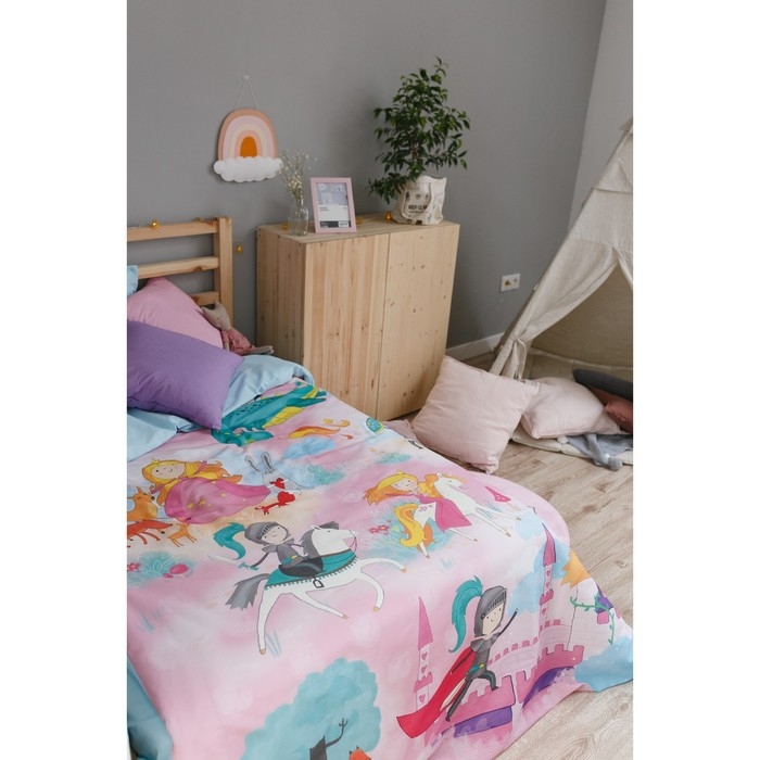 Постельное бельё Этель &laquo;История милой принцессы&raquo;, 1.5-сп., 143 &times; 215 см, 150 &times; 214 см, 50 &times; 70 см, бязь