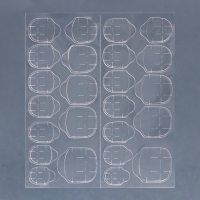 Накладные ногти «Нежность», 24 шт, клеевые пластины, форма квадрат, цвет глянцевый розовый/белый/чёрный Накладные ногти «Нежность», 24 шт, клеевые пластины, форма квадрат, цвет глянцевый розовый/белый/чёрный