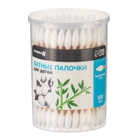 Ватные палочки в тубе 100 шт., наконечник - острый, хлопок/бамбук(стик) Ватные палочки в тубе 100 шт., наконечник - острый, хлопок/бамбук(стик)