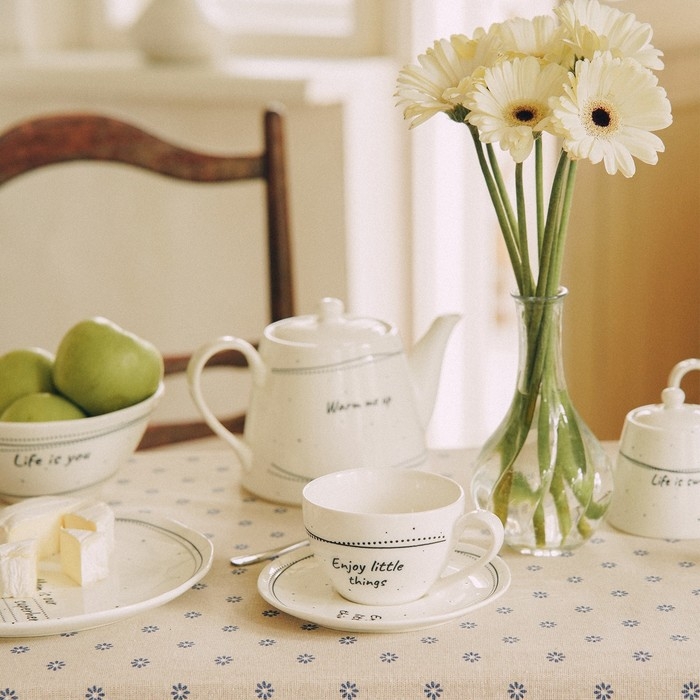 Набор чайный фарфоровый SL Home «Милый дом», 4 предмета: 2 чашки 275 мл, 2 блюдца d=15,5 см, цвет белый Набор чайный фарфоровый SL Home «Милый дом», 4 предмета: 2 чашки 275 мл, 2 блюдца d=15,5 см, цвет белый