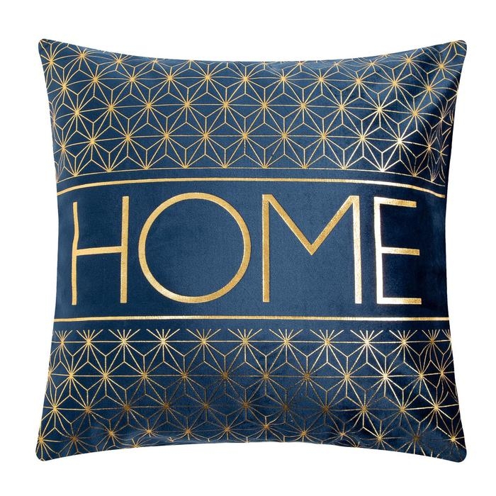 Наволочка декоративная Этель Home цвет синий 42 х 42 см, велюр Наволочка декоративная Этель Home цвет синий 42 х 42 см, велюр