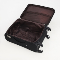 Чемодан средний 52 л (M), отдел на молнии, кодовый замок, с расширением, цвет чёрный Чемодан средний 52 л (M), отдел на молнии, кодовый замок, с расширением, цвет чёрный