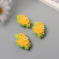 Декор для творчества дерево, фетр "Прищепка. Цыплёнок с цветочком" набор 3 шт 1,8х3х5,1 см 1047339 Декор для творчества дерево, фетр "Прищепка. Цыплёнок с цветочком" набор 3 шт 1,8х3х5,1 см 1047339