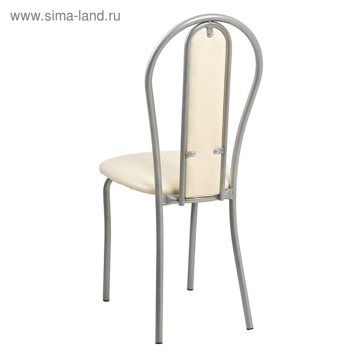 Стул "Венский Мягкий", Серебристый металлик/Молочный