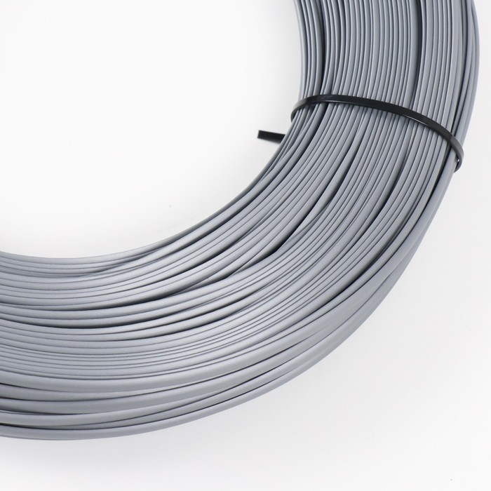 Ротанг искусственный гладкий 8 мм 100 м полумесяц (серебро металик)