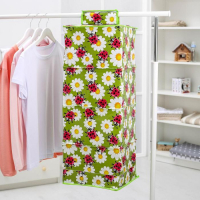 Органайзер подвесной Доляна &laquo;Божьи коровки&raquo;, 4 отделения, 30&times;30&times;80 см, цвет зелёный