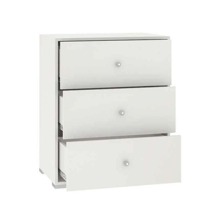 Комод 3 ящика Капелла, 700х424х850, Белый