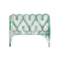 Ограждение декоративное, 54 × 340 см, 5 секций, металл, зелёное, «Изящный» Ограждение декоративное, 54 × 340 см, 5 секций, металл, зелёное, «Изящный»