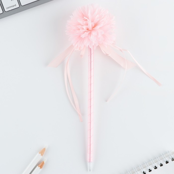 Ручка шариковая синяя паста 1.0 мм «8 марта» хризантема с лентами Ручка шариковая синяя паста 1.0 мм «8 марта» хризантема с лентами