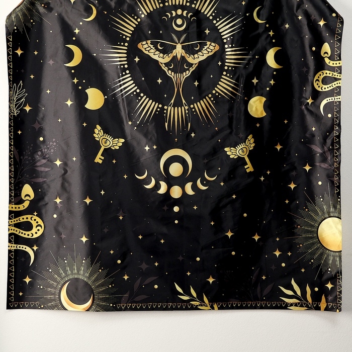 Карнавальный набор &laquo;Лунная ведьма&raquo;: плащ 120 см, шляпа, перчатки, палочка