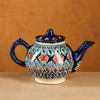 Чайник Риштанская Керамика "Узоры", 1000 мл, микс Чайник Риштанская Керамика "Узоры", 1000 мл, микс