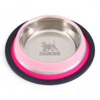 Миска с нескользящим основанием, 225 мл, розовая Миска с нескользящим основанием, 225 мл, розовая