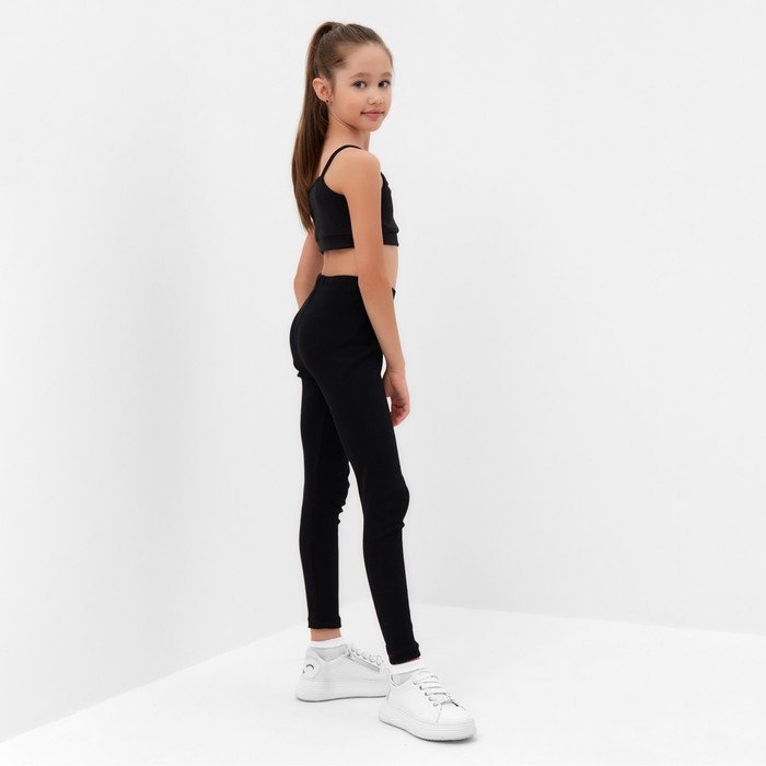 Лосины для девочки MINAKU цвет чёрный, рост 110 см