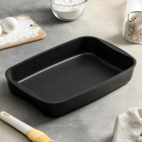 Противень &laquo;Традиция&raquo;, 33,4&times;22,2&times;5,5 см, антипригарное покрытие, цвет чёрный