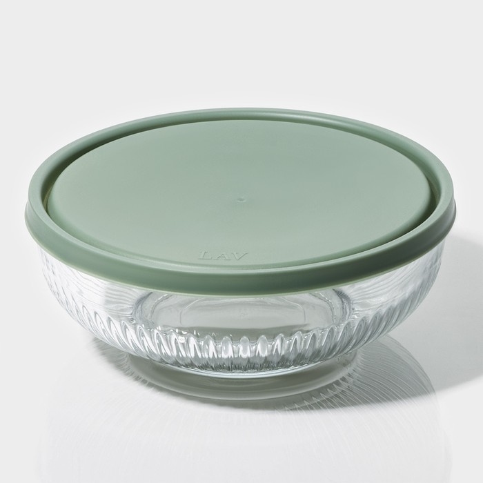 Набор стеклянных салатников с крышкой Lav &laquo;Токио&raquo;, 2,6/1,5/0,8 л, 3 шт