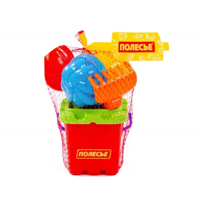 Песочный набор №169: ведро-крепость, ситечко-крепость, совок, грабельки, 1 формочка, лейка Песочный набор №169: ведро-крепость, ситечко-крепость, совок, грабельки, 1 формочка, лейка