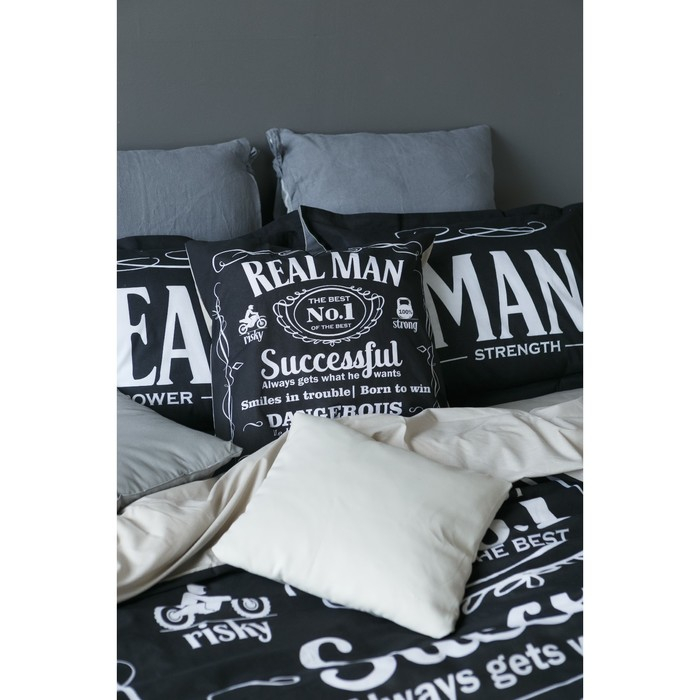 Постельное бельё "Этель" евро Real Man 200х217 см, 240*220 см, 50х70+3 см - 2 шт