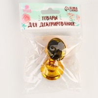 Колокольчик для рукоделия, набор 2 шт., размер 1 шт. &mdash; 3 см, цвет золотой