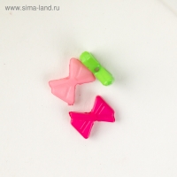 Бусины для творчества пластик "Яркие бантики" набор 120 шт 0,2х1х0,7 см