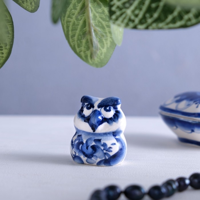 Сувенир &laquo;Сова&raquo;, гжель