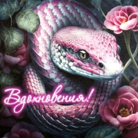 Новогодняя декупажная карта "Змеи 2025. Пожелания" формат А4, плотность 45г/м2 Новогодняя декупажная карта "Змеи 2025. Пожелания" формат А4, плотность 45г/м2