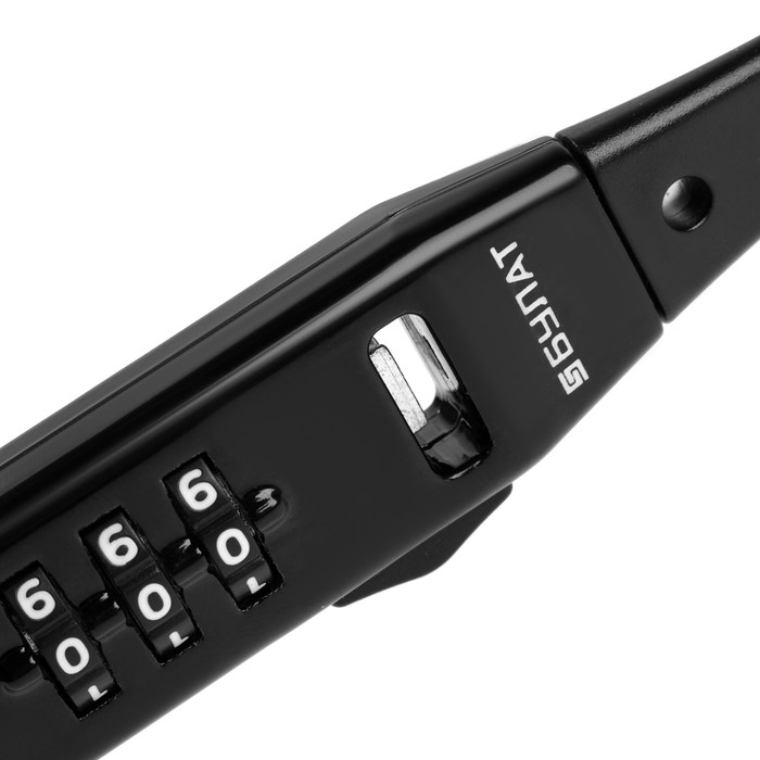 Замок навесной, кодовый с нерж. тросом, БУЛАТ ВС 455 НС (11*530), цвет черный Замок навесной, кодовый с нерж. тросом, БУЛАТ ВС 455 НС (11*530), цвет черный