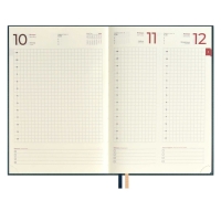 Ежедневник датир 2025г А5+ 176л ESCALADA, инт обл, иск кожа, тис ф,ляс,кр бл 80г/м2,зелёный