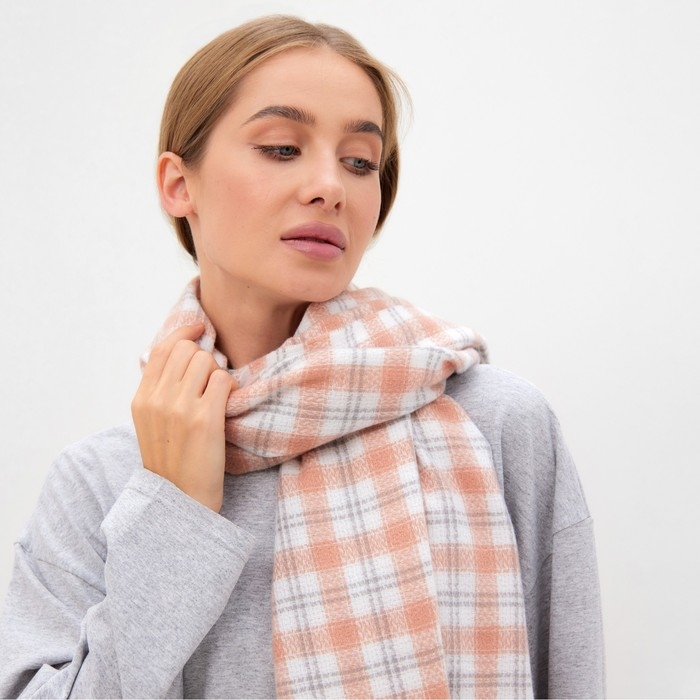 Шарф зимний с кистями MINAKU 65*180 + 8 см клетка Шарф зимний с кистями MINAKU 65*180 + 8 см клетка