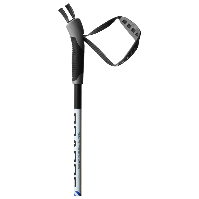 Комплект лыжный: пластиковые лыжи 195 см с насечкой, стеклопластиковые палки 155 см, крепления NNN, цвета МИКС