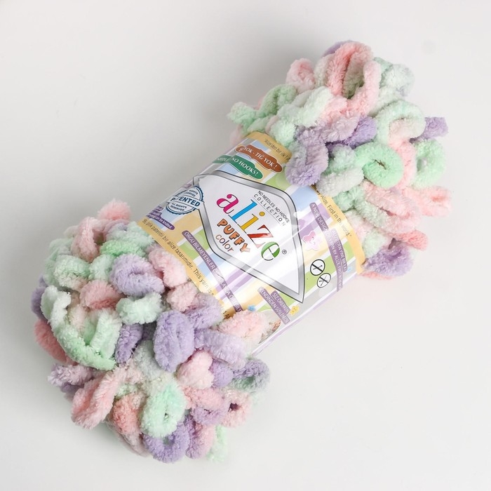Пряжа Пряжа "Puffy color" 100 % микрополиэстер 9м/100г (5938)