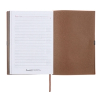 Ежедневник датированный 2025 года, А5, 176 листов ESCALADA, мягкая обложка из искусственной кожи, блинтовое тиснение, ляссе, блок 70 г/м2, бежевый