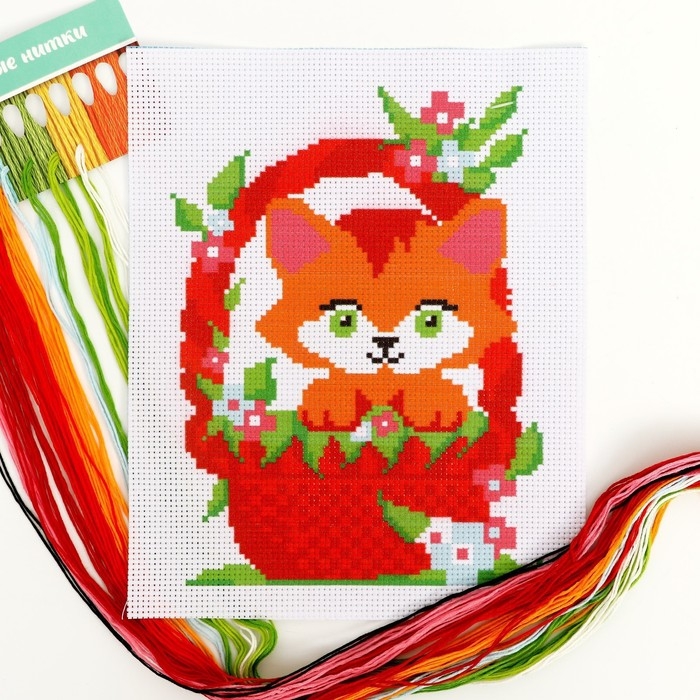Вышивка крестиком для детей &laquo;Котёнок&raquo;, набор для творчества, 25 х 20 см