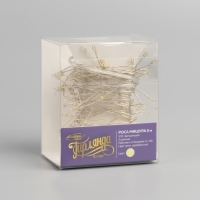 Гирлянда &laquo;Мишура&raquo; 5 м роса, IP20, серебристая нить, 100 LED, 2 режима, батарейки AAх3 (нет в комплекте), свечение тёплое белое