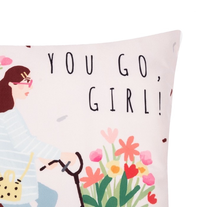 Наволочка декоративная Этель &laquo;Girl&raquo; 40х40 см, 100% п/э, велюр