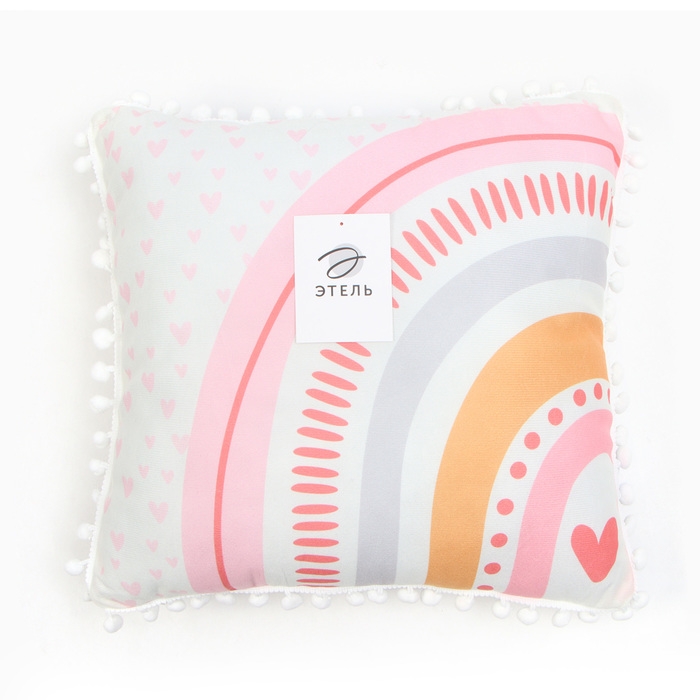 Подушка декоративная Этель Boho rainbow, 40*40 см, 100% п/э, велюр