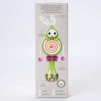 Погремушка музыкальная &laquo;Зайка барабан&raquo;, эластичные ушки, цвет МИКС, Крошка Я