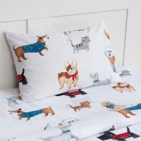 Постельное бельё Этель 1.5 сп Dog party, 143*215 см, 150*214 см, 50*70 см -1 шт,100% хлопок, бязь Постельное бельё Этель 1.5 сп Dog party, 143*215 см, 150*214 см, 50*70 см -1 шт,100% хлопок, бязь