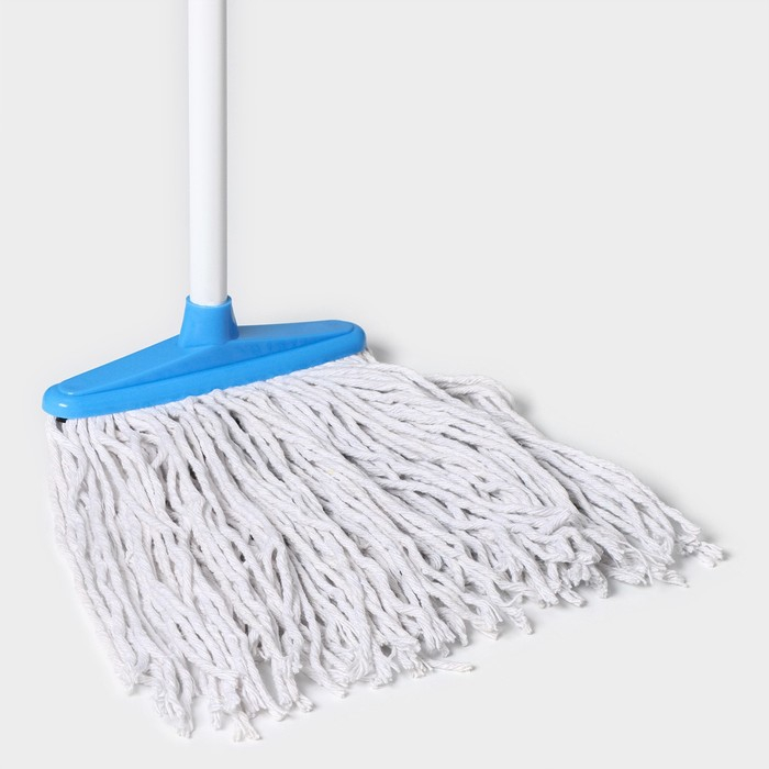 Швабра для мытья пола Доляна «Веревочная плоская», насадка 23 см, металлическая ручка 118 см, цвет МИКС Швабра для мытья пола Доляна «Веревочная плоская», насадка 23 см, металлическая ручка 118 см, цвет МИКС