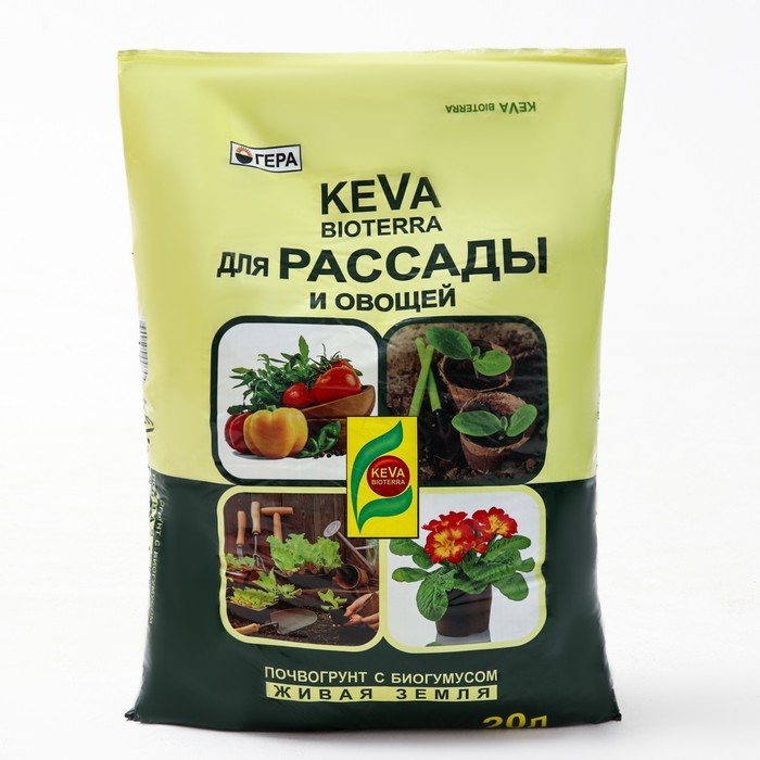 Почвогрунт KEVA BIOTERRA для Рассады и Овощей, 20 л Почвогрунт KEVA BIOTERRA для Рассады и Овощей, 20 л