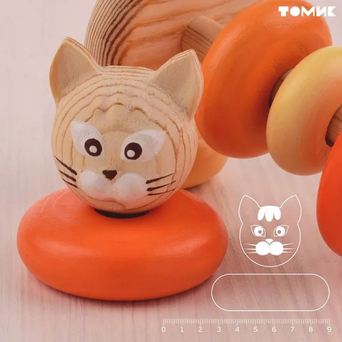 Пирамидки &laquo;Цветные&raquo; Котёнок, 7 элементов