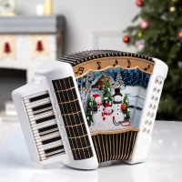 Фигура светодиодная «Семья снеговиков», 18.5х6.3х23 см, музыка, батарейки ААх3 (не в комплекте), USB, свечение тёплое белое Фигура светодиодная «Семья снеговиков», 18.5х6.3х23 см, музыка, батарейки ААх3 (не в комплекте), USB, свечение тёплое белое