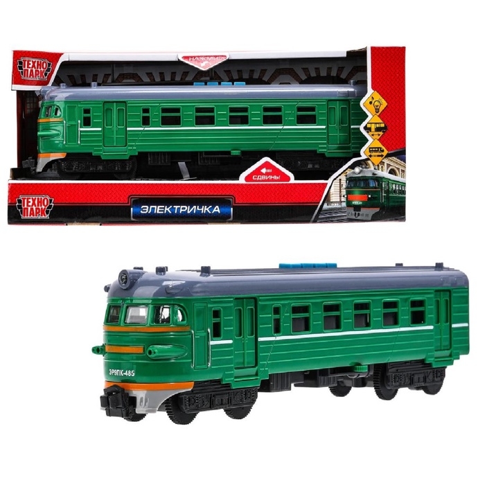 Модель локомотива поезда «Электричка», свет, звук, 30 см, 4 кнопки, инерция Модель локомотива поезда «Электричка», свет, звук, 30 см, 4 кнопки, инерция