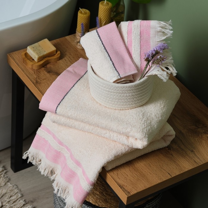 Полотенце махровое Love Life &laquo;Бриз&raquo; 50х80 см, розовый, 100% хл, 500 гр/м2